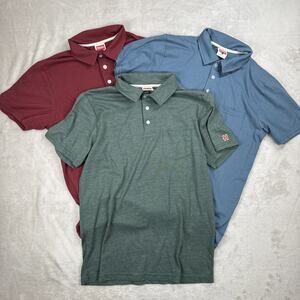 3 Homage Short Sleeve Polo In Size Small / Red / Green / Blue